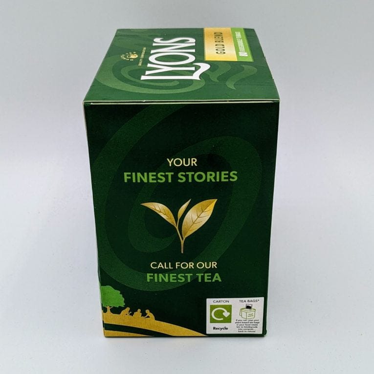 Lyons Gold Blend Tea side