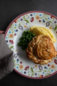 Vegan roast vegetable pie
