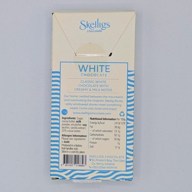 Skelligs White Chocolate hinten